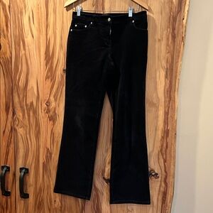 Black Thin Corduroy Flare Pants